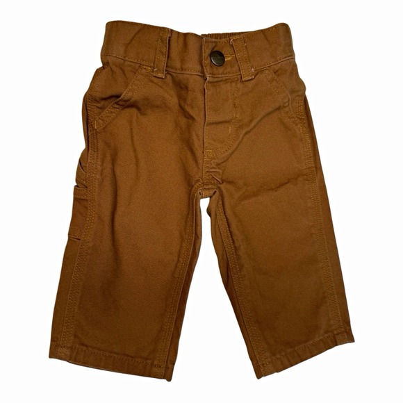 Carhartt Other - Carhartt Brown Canvas Cargo Pants 6M 100% Cotton Elastic Waist Pockets